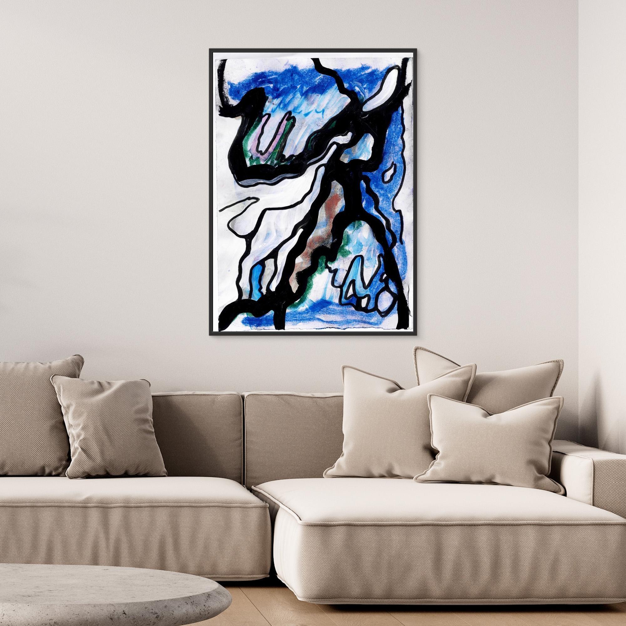 Canvas Print: Blue Thunder - Silvia Pusceddu | Contemporary Art Prints