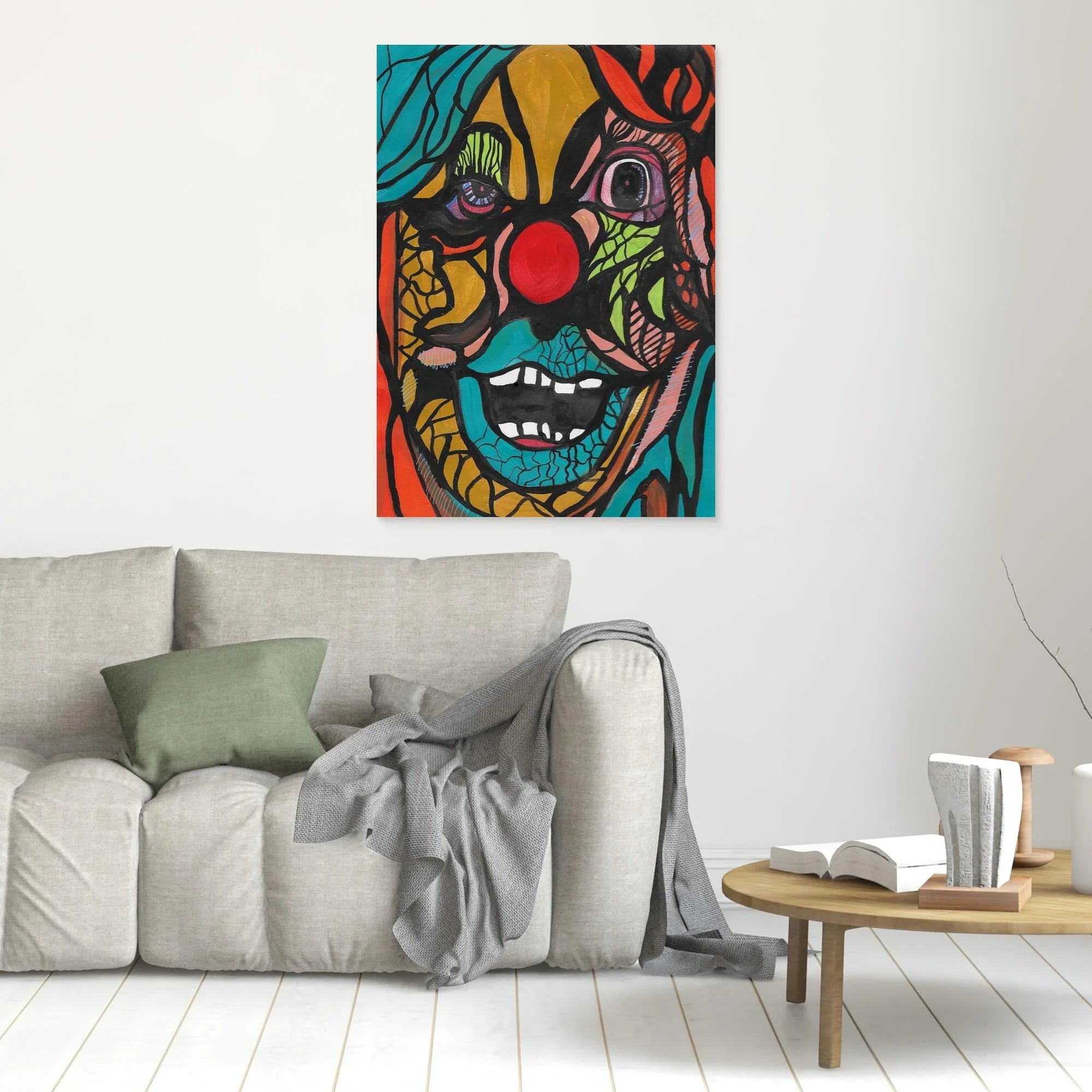 Canvas Print: Clown - Silvia Pusceddu | Contemporary Art Prints