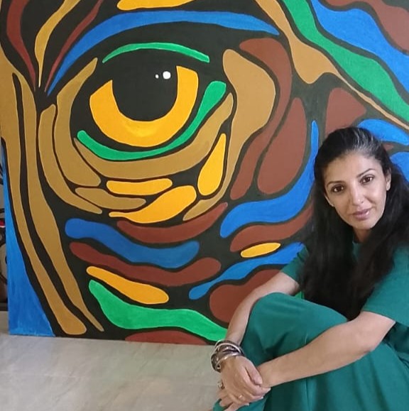 Silvia in front of Vision | Silvia Pusceddu | Contemporary Art Prints