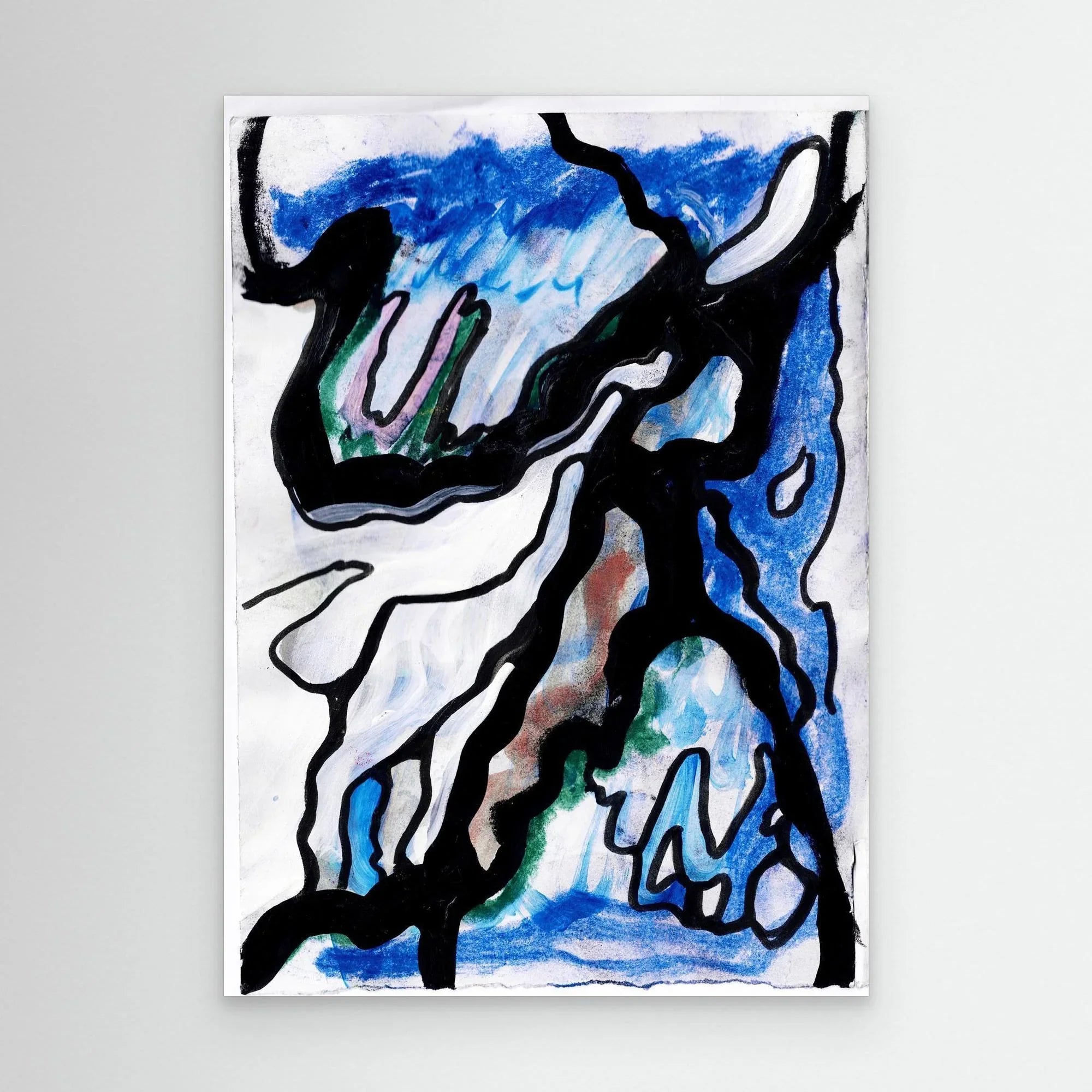 Canvas Print: Blue Thunder - Silvia Pusceddu | Contemporary Art Prints