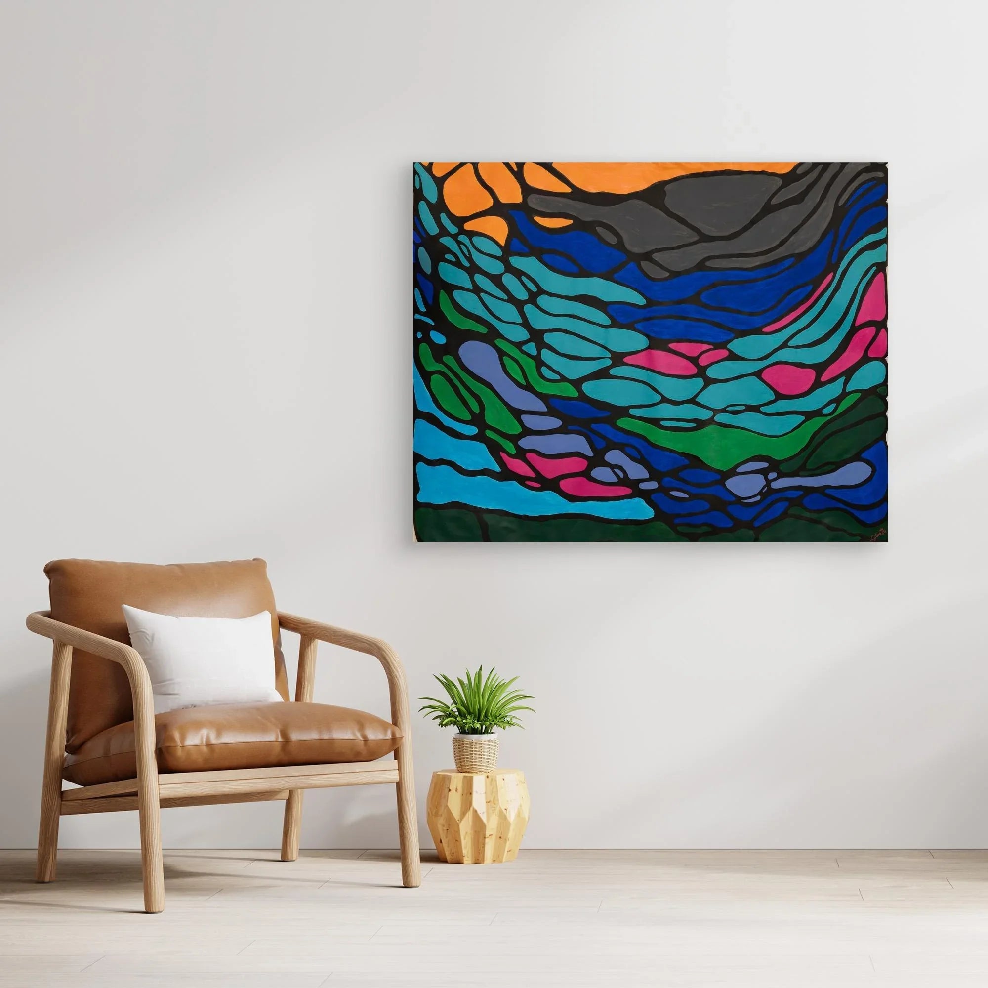 Canvas Print: Flows - Silvia Pusceddu | Contemporary Art Prints