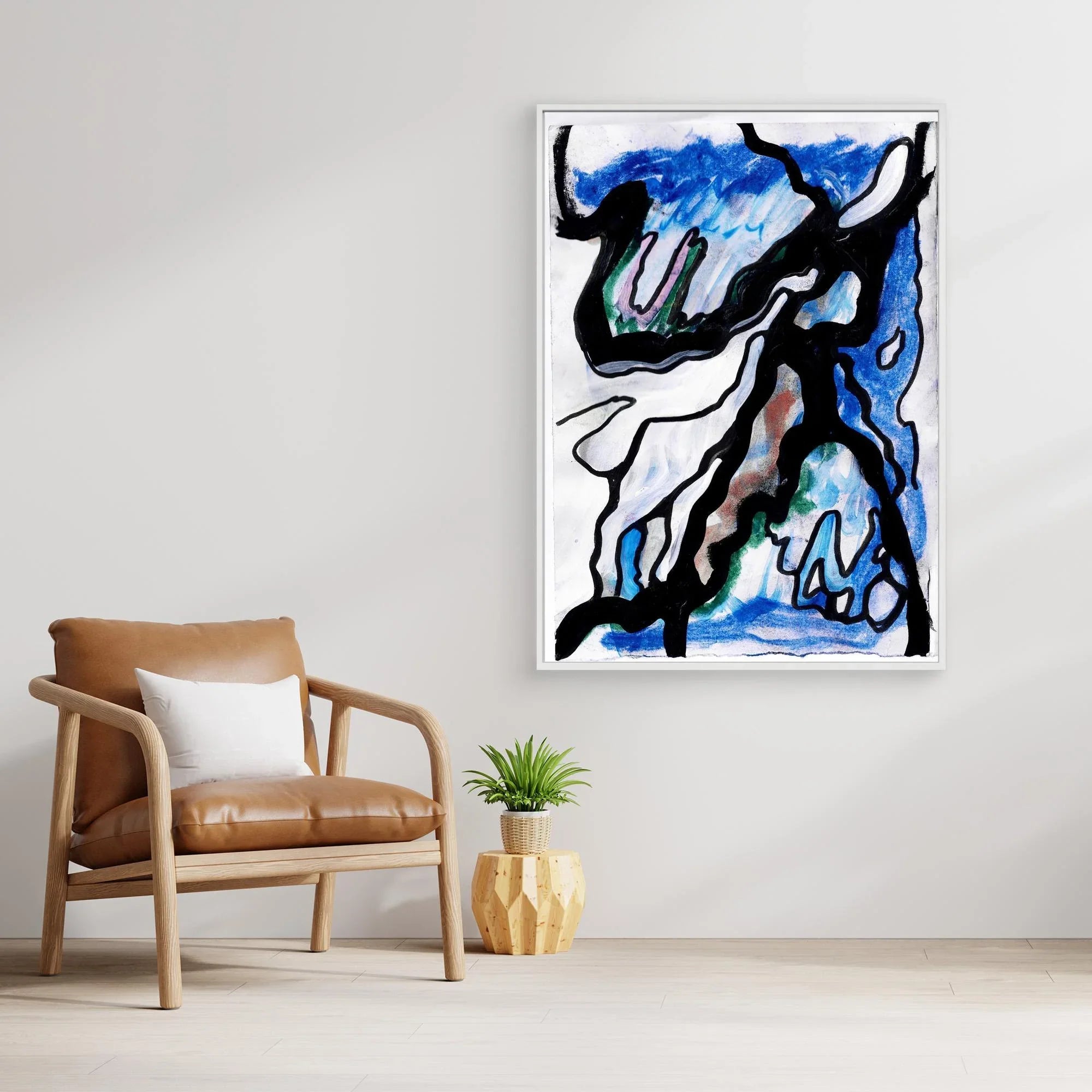 Canvas Print: Blue Thunder - Silvia Pusceddu | Contemporary Art Prints