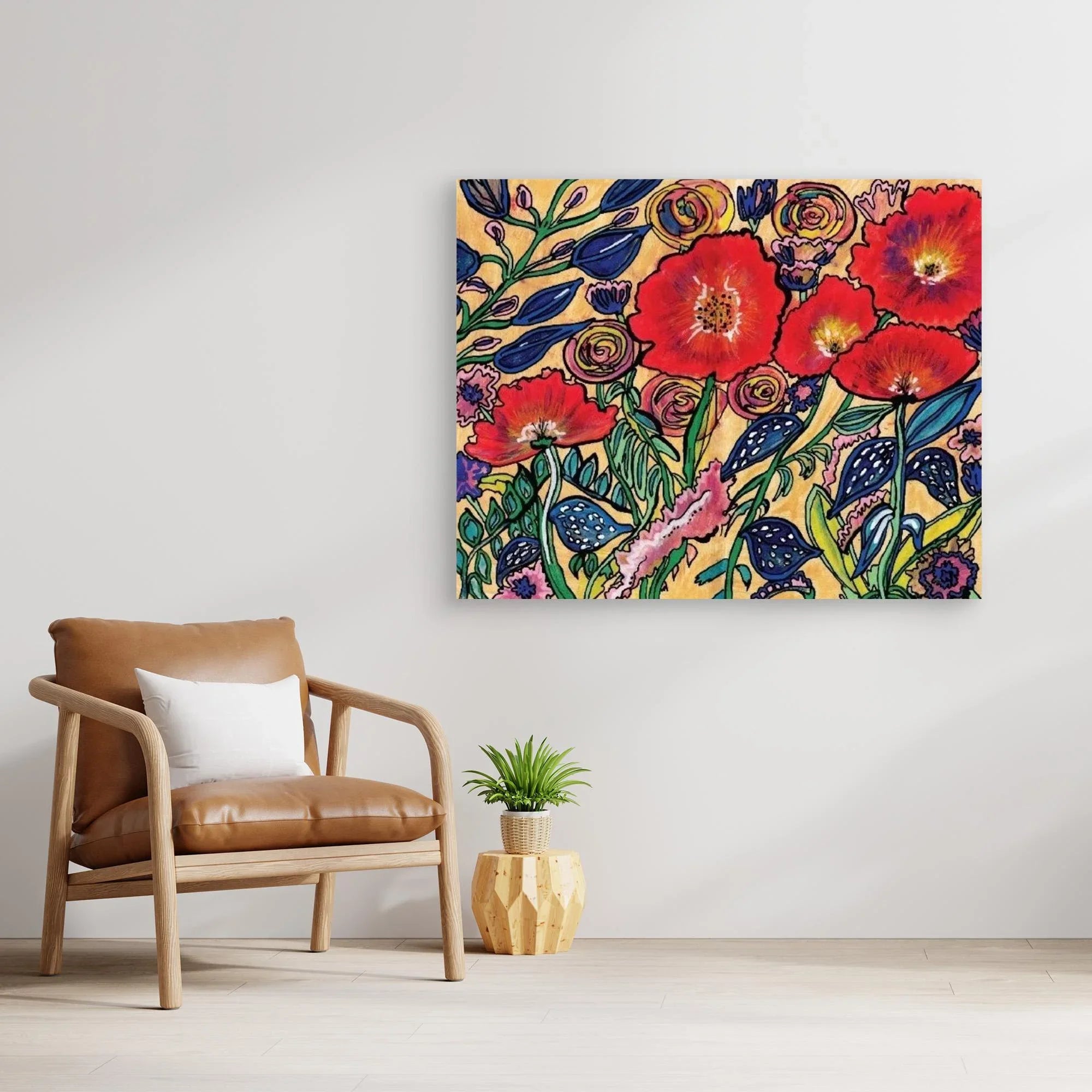 Canvas Print: Resilient Bloom - Silvia Pusceddu | Contemporary Art Prints
