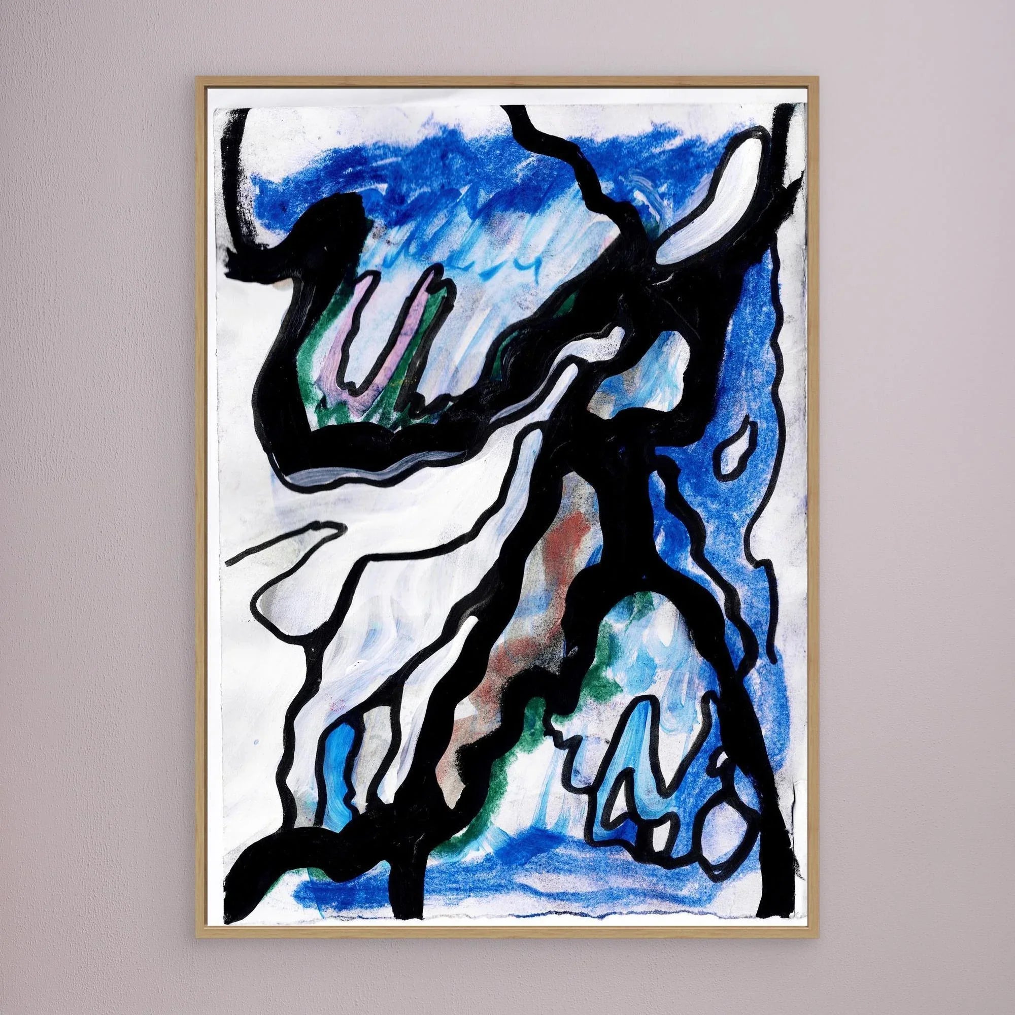 Canvas Print: Blue Thunder - Silvia Pusceddu | Contemporary Art Prints