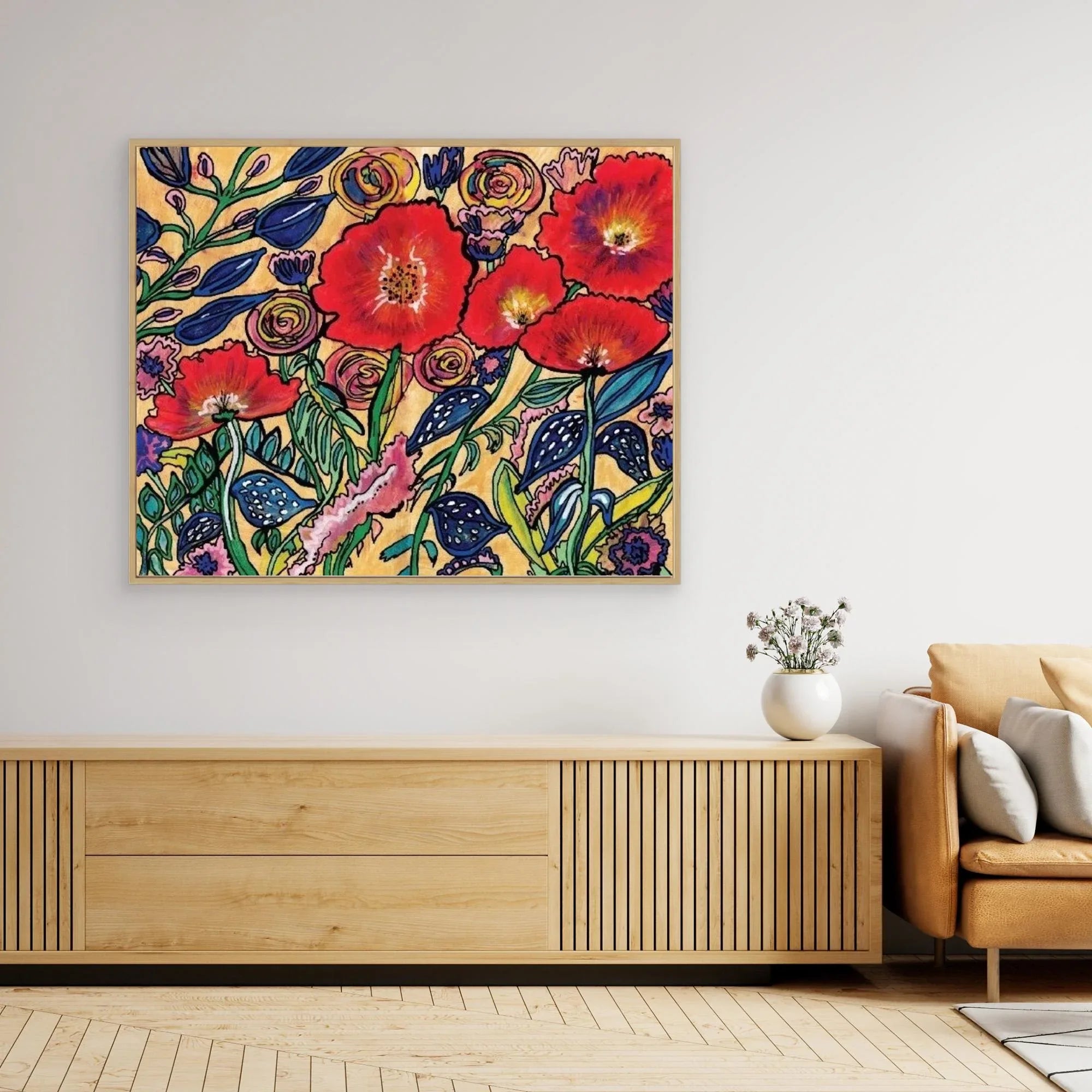 Canvas Print: Resilient Bloom - Silvia Pusceddu | Contemporary Art Prints