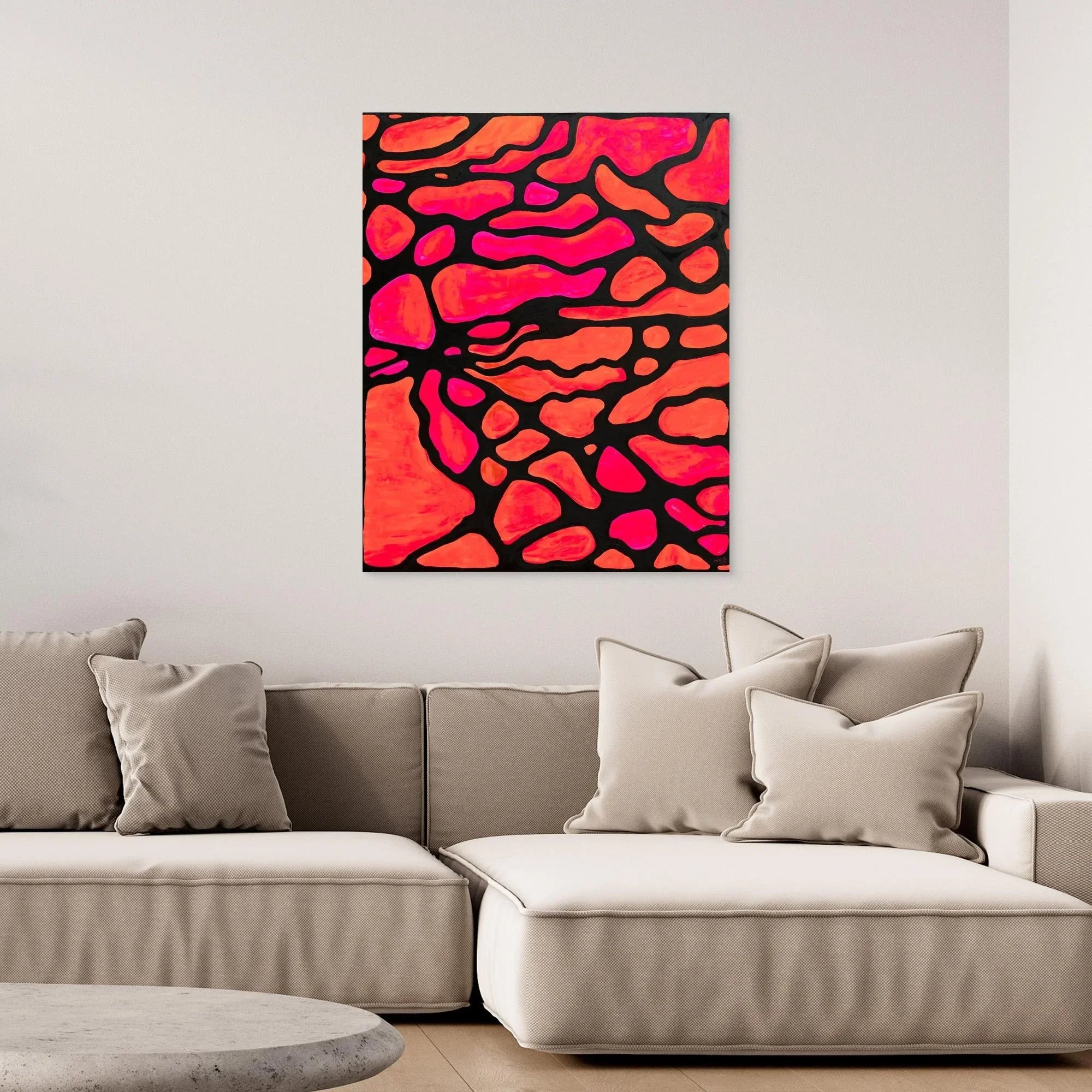 Canvas Print: Rosso di Sera - Silvia Pusceddu | Contemporary Art Prints