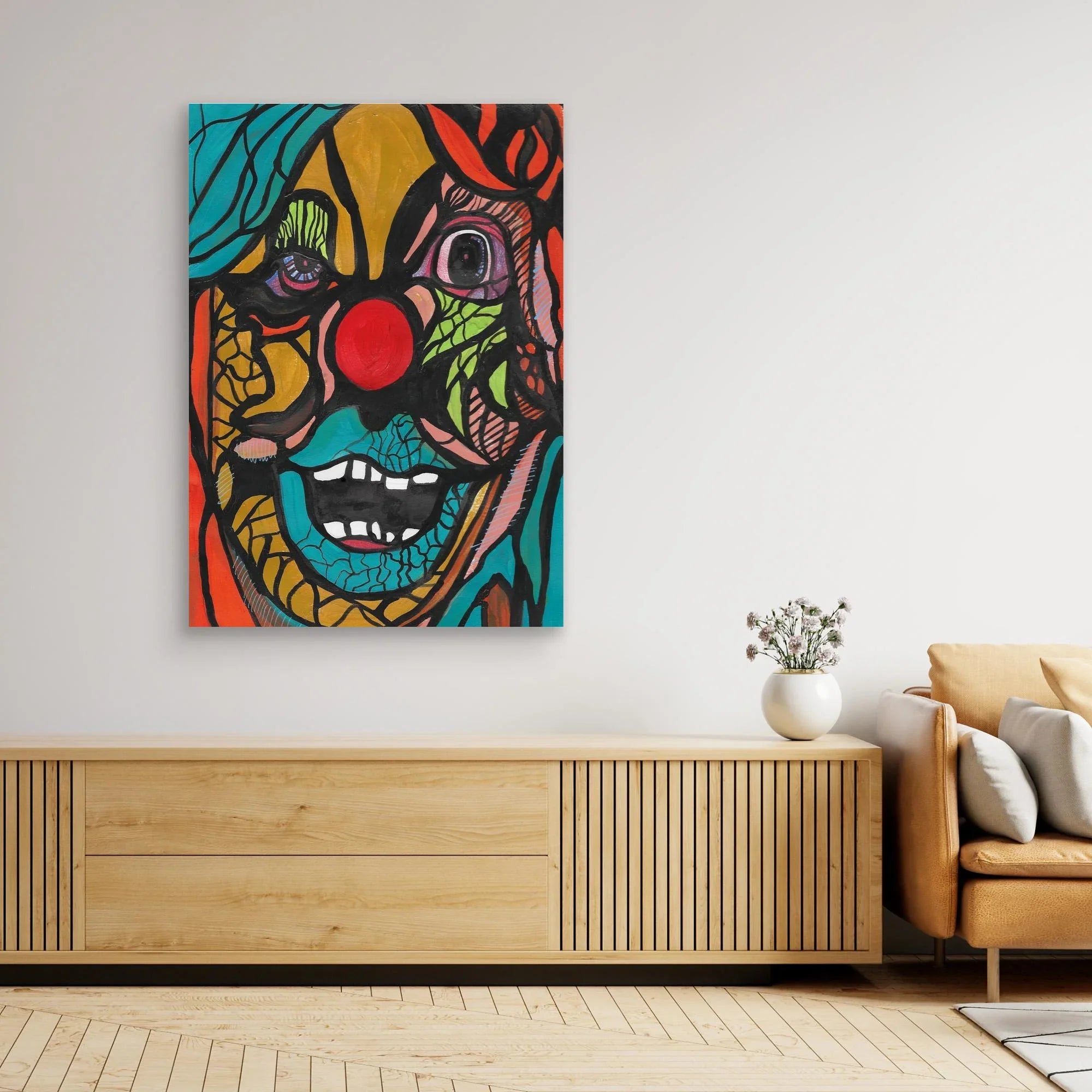 Canvas Print: Clown - Silvia Pusceddu | Contemporary Art Prints