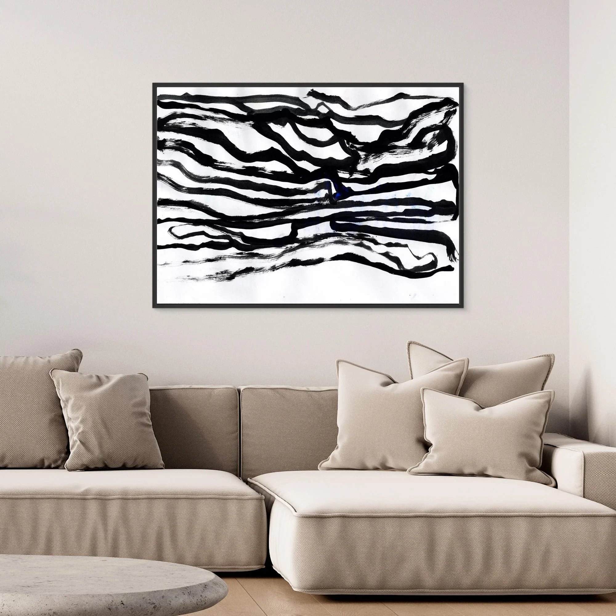 Canvas Print: Black Web - Silvia Pusceddu | Contemporary Art Prints