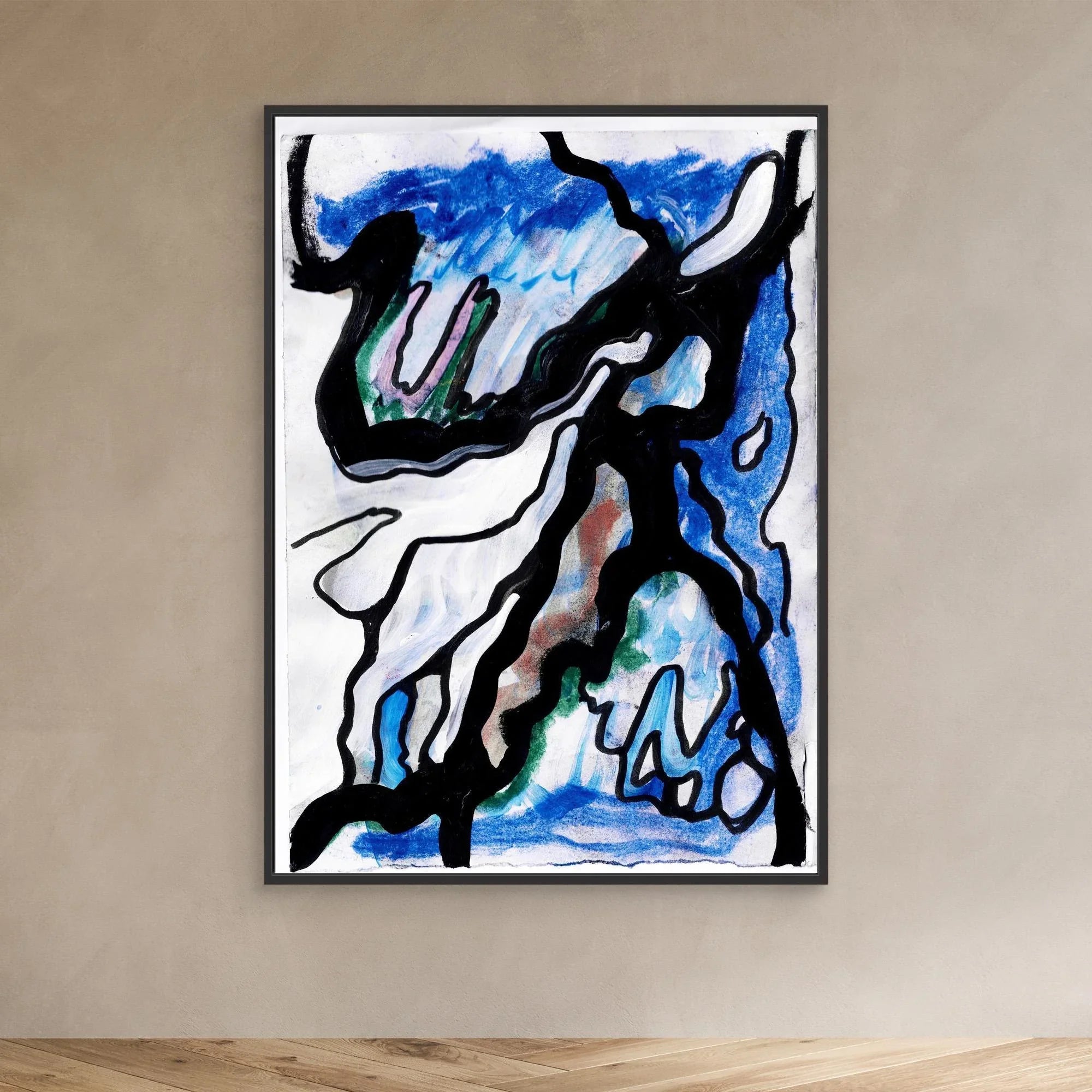 Canvas Print: Blue Thunder - Silvia Pusceddu | Contemporary Art Prints