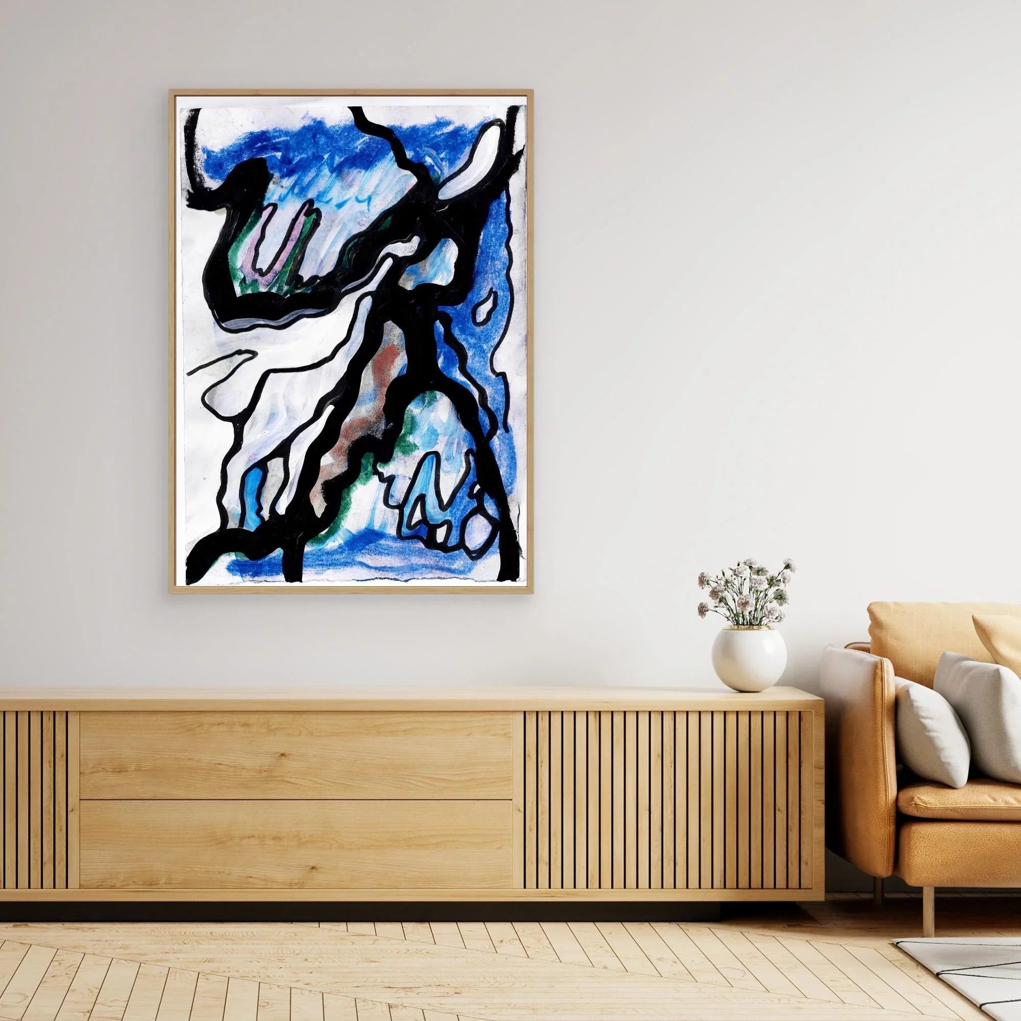 Canvas Print: Blue Thunder - Silvia Pusceddu | Contemporary Art Prints
