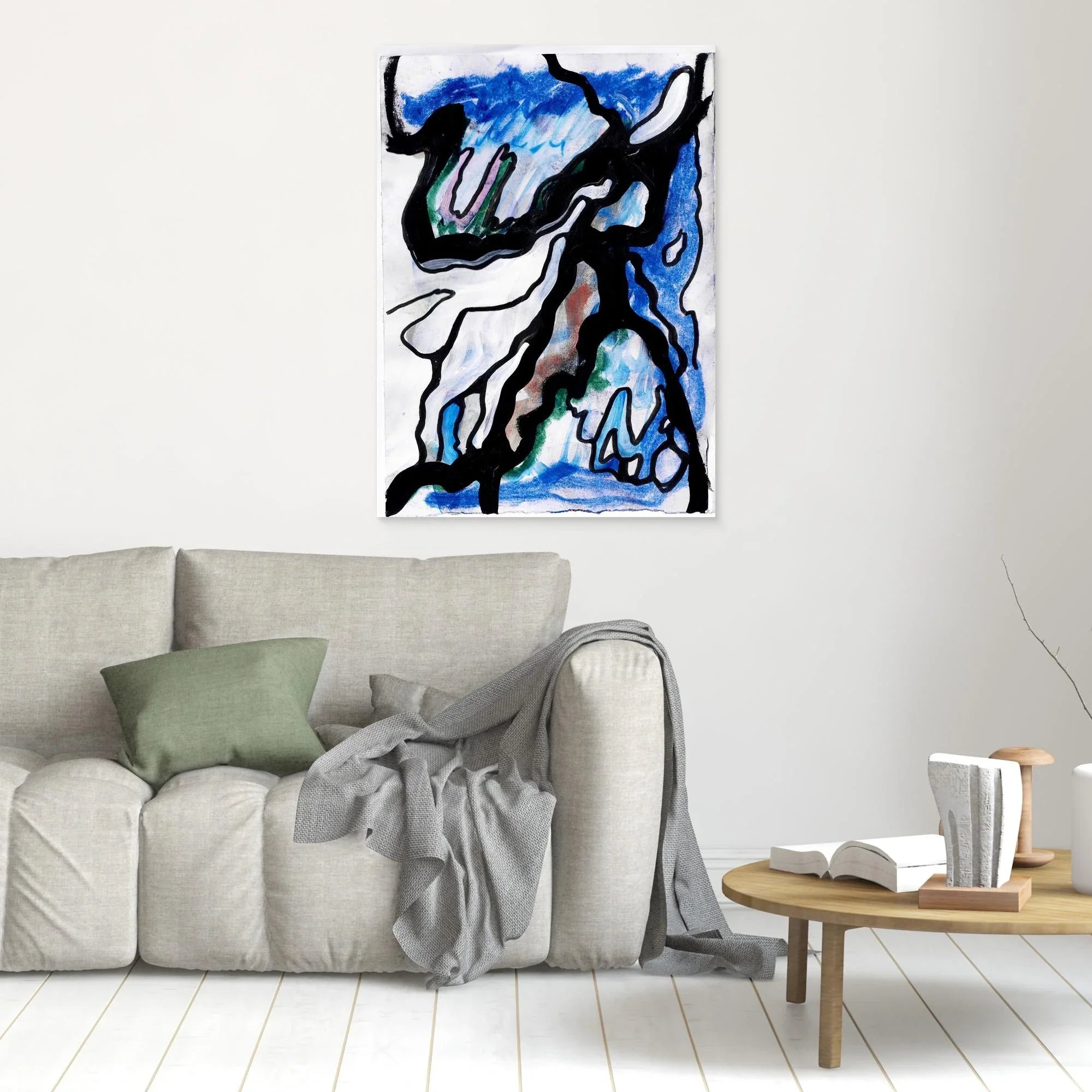 Canvas Print: Blue Thunder - Silvia Pusceddu | Contemporary Art Prints