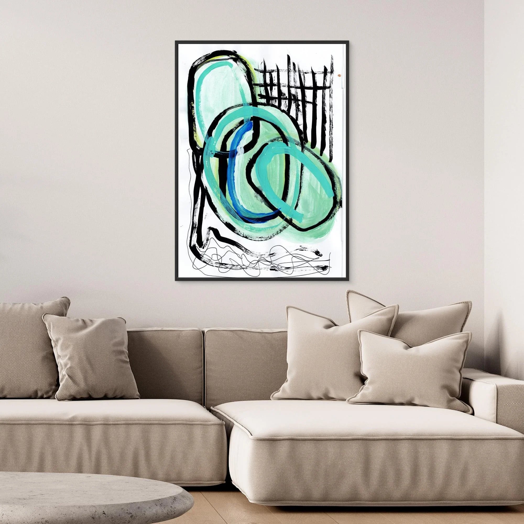 Canvas Print: Circles - Silvia Pusceddu | Contemporary Art Prints