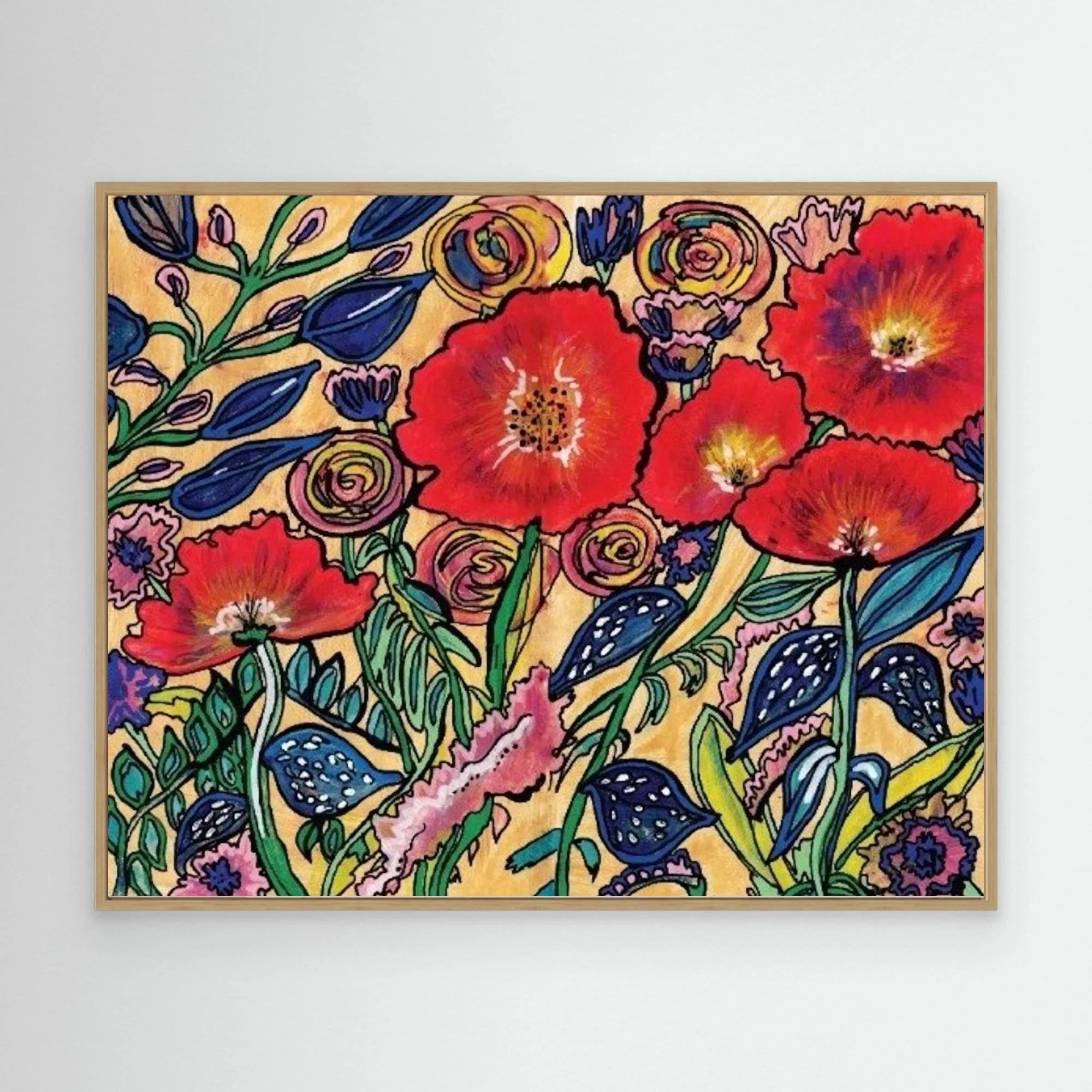 Canvas Print: Resilient Bloom - Silvia Pusceddu | Contemporary Art Prints